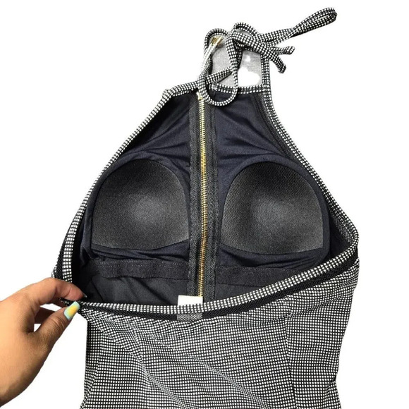 Anne Cole Studio Halter Front Zip One-Piece Swimsuit - Picture 6 of 6